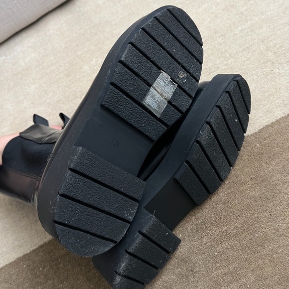 Black Leather Ankle Boots - Picture 3 of 5